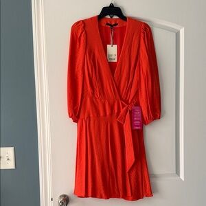Alex Marie Bold Red Long Sleeve Dress